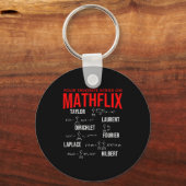 Funny Nerdy Your Favorite Series On Mathflix Math  Sleutelhanger (Voorkant)