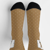 Funny Nervous Jittery Hound Dog on Coffee Sokken (Top)