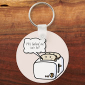 Funny Nervous Toast Cartoon Sleutelhanger (Voorkant)