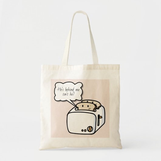 Funny Nervous Toast Cartoon Tote Bag (Voorkant)