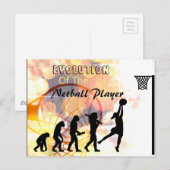 Funny Netball Player Evolution Theme Briefkaart (Voorkant / Achterkant)
