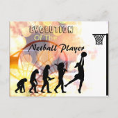 Funny Netball Player Evolution Theme Briefkaart (Voorkant)