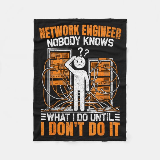 Funny Network Engineer Design For Men Network Engi Fleece Deken (Voorkant)
