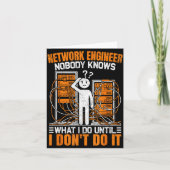 Funny Network Engineer Design For Men Network Engi Kaart (Voorkant)