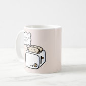 Funny Neuroast Toast and Evil Toast Cartoon Koffiemok (Voorkant links)