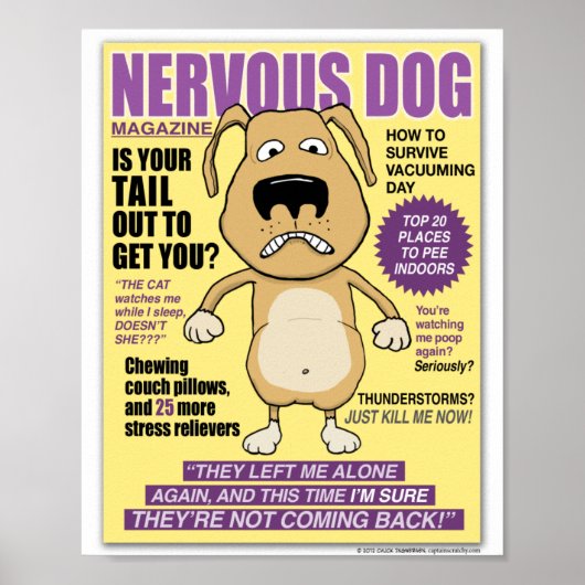 Funny Neurologische Dog Magazine Poster (Voorkant)