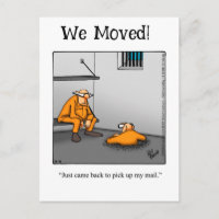 Funny New Address Announcement Briefkaart