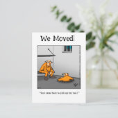 Funny New Address Announcement Briefkaart (Staand voorkant)