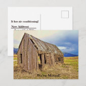 Funny New Address Announements Rustic Briefkaart (Voorkant / Achterkant)