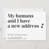 Funny New Address Dog Pet Moving Aankondiging (Voorkant)