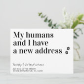 Funny New Address Dog Pet Moving Aankondiging (Staand voorkant)