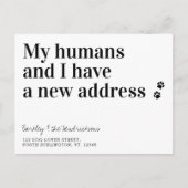 Funny New Address Dog Pet Moving Notice Briefkaart (Voorkant)