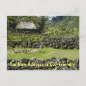 Funny New Address - Eco Friendly Hut Aankondigingskaart (Voorkant)