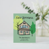 Funny New Address Moving Announcement Briefkaart (Staand voorkant)