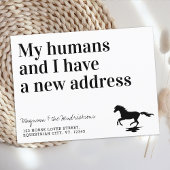 Funny New Address Pet Moving Aankondigingskaart