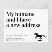Funny New Address Pet Moving Aankondigingskaart (Voorkant)