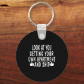 Funny New Apartment House Warming Gift  Sleutelhanger (Voorkant)