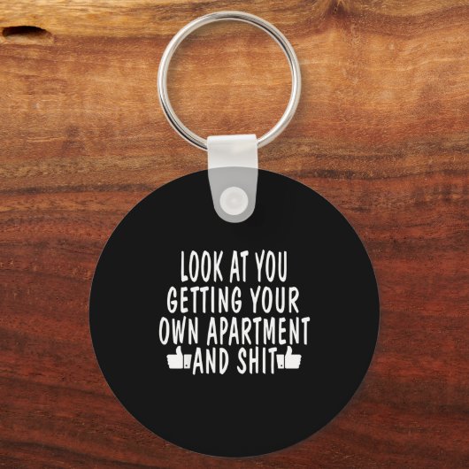 Funny New Apartment House Warming Gift  Sleutelhanger (Voorkant)