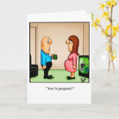 Funny New Baby Gefeliciteerd Kaart (Gele Bloem)