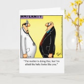 Funny New Baby Gefeliciteerd Wenskaart Kaart (Gele Bloem)