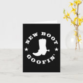 Funny New Boot Goofin Cowboy Boot Meme Quote Long Kaart (Gele Bloem)
