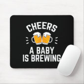 Funny New Dad Baby Shower Cheers A Baby Is Brewing Muismat (Met muis)