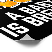 Funny New Dad Baby Shower Cheers A Baby Is Brewing Poster (Hoek)