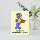 Funny new dad briefkaart (Staand voorkant)