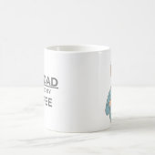 Funny New Dad Coffee Mug – Powered by Coffee –Gift Koffiemok (Center)
