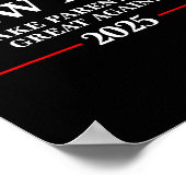 Funny New Dad Est 2025 Make Parenting Great Again  Poster (Hoek)