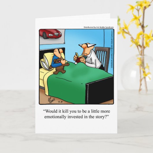 Funny New Dad Gefeliciteerd Wenskaart Kaart (Gele Bloem)