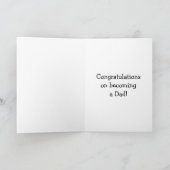 Funny New Dad Gefeliciteerd Wenskaart Kaart (Binnen)