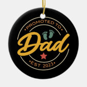 Funny New Dad Jokes Dad EST 2023 First Dad Keramisch Ornament (Voorkant)