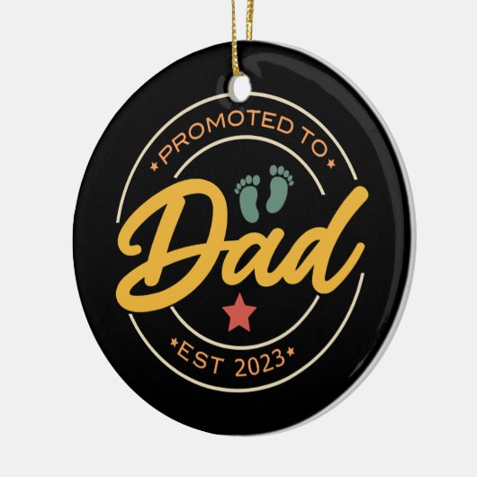 Funny New Dad Jokes Dad EST 2023 First Dad Keramisch Ornament (Links)