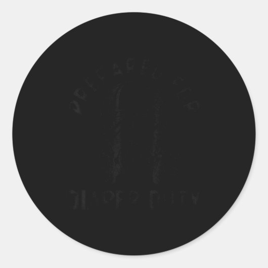 Funny New Dad Prepared For Diaper Duty  Ronde Sticker (Voorkant)