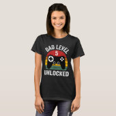 Funny New Dad Shirt Dad Level 5 Unlocked For 5 Kid (Voorkant volledig)
