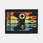 Funny New Dad Shirt Dad Level Unlocked Day Tee Shi Fleece Deken (Voorkant (Horizontaal))