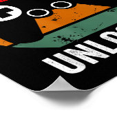 Funny New Dad Shirt Dad Of Girls Level Unlocked Te Poster (Hoek)