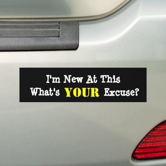 Funny New Driver Bumpersticker (Op auto)