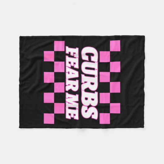 Funny New Driver Curbs Fear Me Bad Drivers  Fleece Deken (Voorkant (Horizontaal))