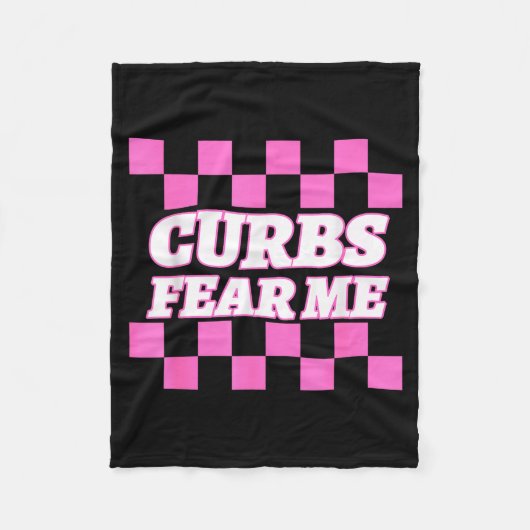 Funny New Driver Curbs Fear Me Bad Drivers  Fleece Deken (Voorkant)