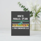 Funny New Driver License Advice Parallel Park Briefkaart (Staand voorkant)
