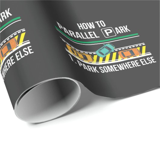 Funny New Driver License Advice Parallel Park Cadeaupapier (Rol Hoek)