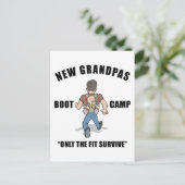 Funny New Grandpa Boot Camp Briefkaart (Staand voorkant)