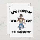 Funny New Grandpa Boot Camp Briefkaart (Voorkant / Achterkant)