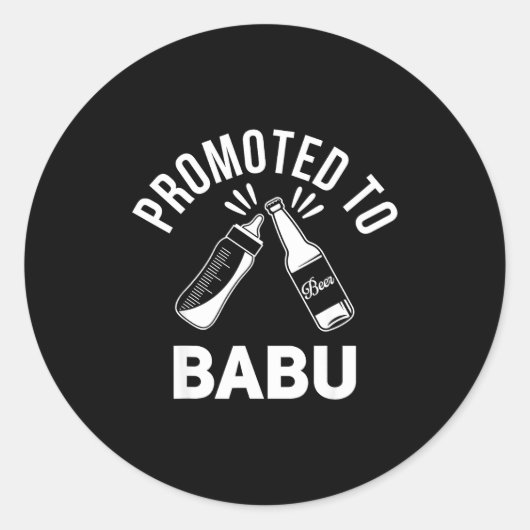 Funny New Grandpa Pregnancy Announcement Promoted  Ronde Sticker (Voorkant)