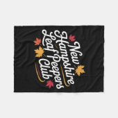 Funny New Hampshire Leaf Er's Club Autumn Fall Lea Fleece Deken (Voorkant (Horizontaal))