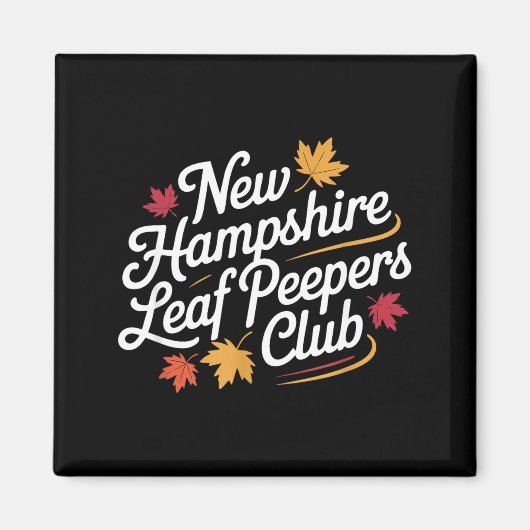 Funny New Hampshire Leaf Er's Club Autumn Fall Lea Magneet (Voorkant)