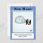Funny "New Home" Aankondiging Briefkaart (Voorkant / Achterkant)