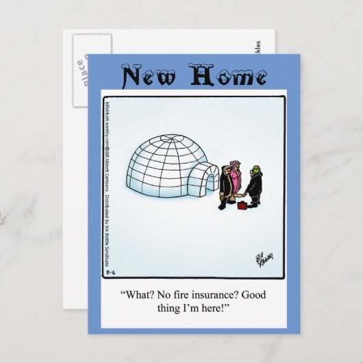 Funny "New Home" Aankondiging Briefkaart (Voorkant / Achterkant)